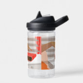 Händeschalten der Frauen auf den Knopf für den Wec Trinkflasche (Links)