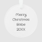 Händeschalter | Personalisierte Weihnachten Ornament (Rückseite)