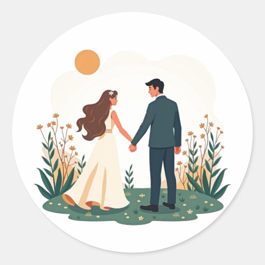 Händeschalter Runder Aufkleber (Vorderseite)