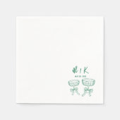 Händeschild-Cocktail-Hochzeit Serviette (Vorderseite)