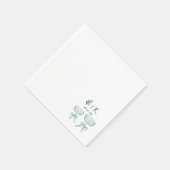 Händeschild-Cocktail-Hochzeit Serviette (Ecke)