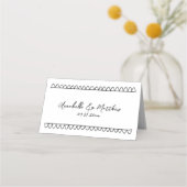 Händeschilderung mit französischem Whimsiknamen Ho Platzkarte (Rückseite)