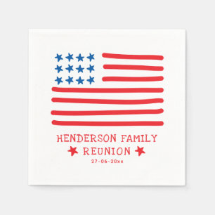 Händeschleife für die Amerikanische Flagge - Wiede Serviette