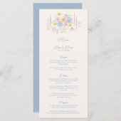 Händeschleife Pastell Menükarte (Vorne/Hinten)