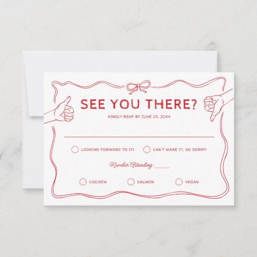 Händeschleife RSVP Karte (Vorderseite)