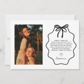 Händeschlitten am Foto meines Hochzeitstages Einladung (Rückseite)