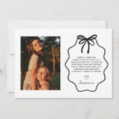 Händeschlitten am Foto meines Hochzeitstages Einladung (Rückseite)