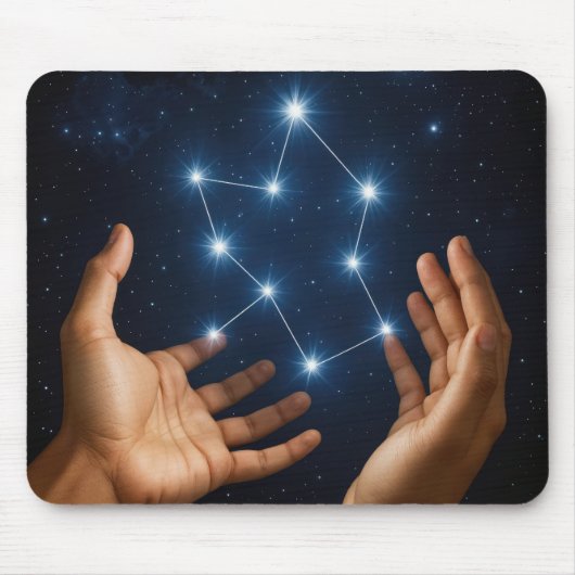 Händeschlitten erstellen einer Konstellation Mousepad (Vorne)