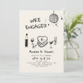 Händeschlittenhochzeit Einladung (Stehend Vorderseite)