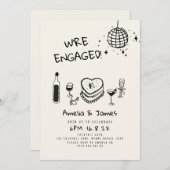 Händeschlittenhochzeit Einladung (Vorne/Hinten)