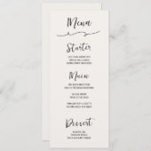 Händeschlittenhochzeit Menükarte (Vorne/Hinten)