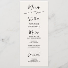 Händeschlittenhochzeit Menükarte