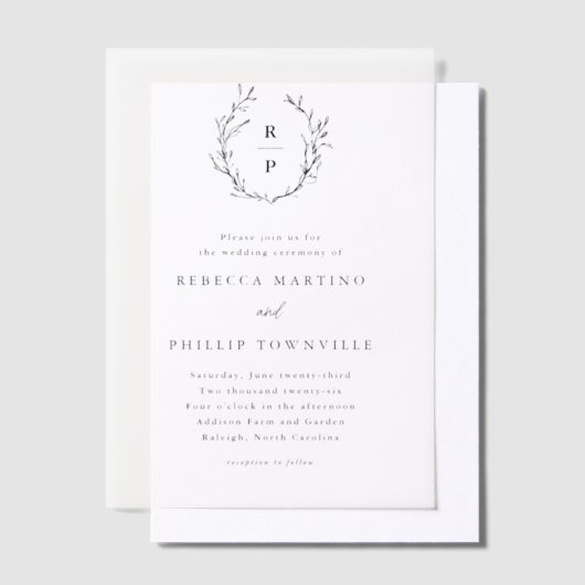 Händeschlittenkraut Pergament Einladungen (Versetzt)