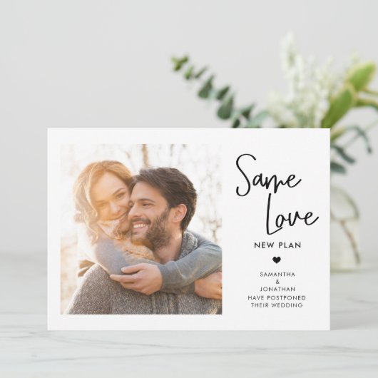 Handeschreiben derselben Liebe Ändern Sie das Date Save The Date (Stehend Vorderseite)