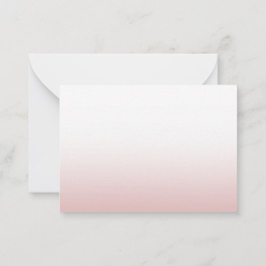 Handeschreiben von Skriptnamen Rose Gold-Klassenvo Mitteilungskarte (Rückseite)