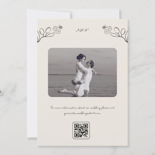 Händeschribble-Handschrift Save The Date (Rückseite)