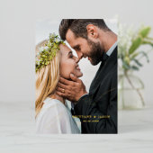 Händeschriebene Hochzeit Dankeschön Overlay Folieneinladung (Stehend vorne)