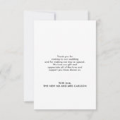 Händeschriebene Skriptmagnete Grünes Herz Hochzeit Dankeskarte (Rückseite)