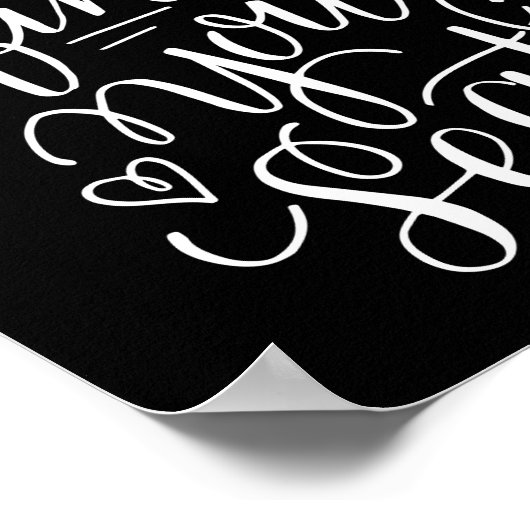 Händeschriften Bitte suchen Sie Ihr Sitzzeichen Poster (Ecke)