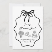 Händeschwalbe an mein Blumenmädchen auf meiner Hoc Einladung (Vorderseite)