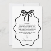 Händeschwalbe an mein Blumenmädchen auf meiner Hoc Einladung (Rückseite)