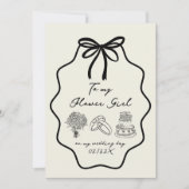 Händeschwalbe an mein Blumenmädchen auf meiner Hoc Einladung (Vorderseite)