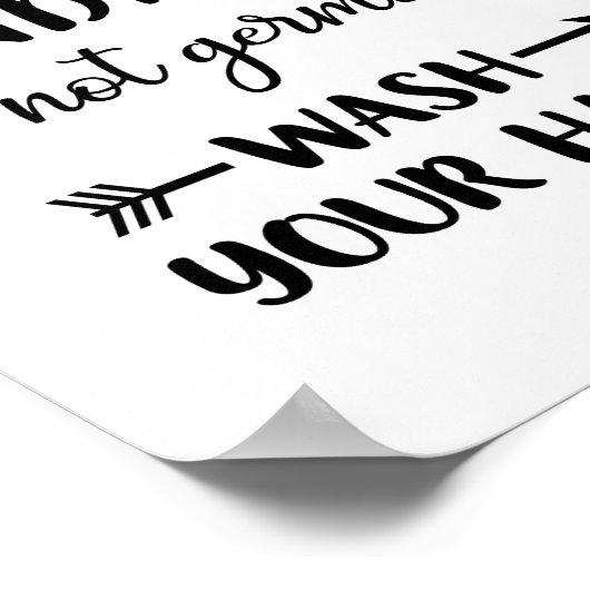 Händewaschen - Bade Art Poster (Ecke)