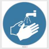 Händezeichnen abwaschen aufkleber (Blatt)