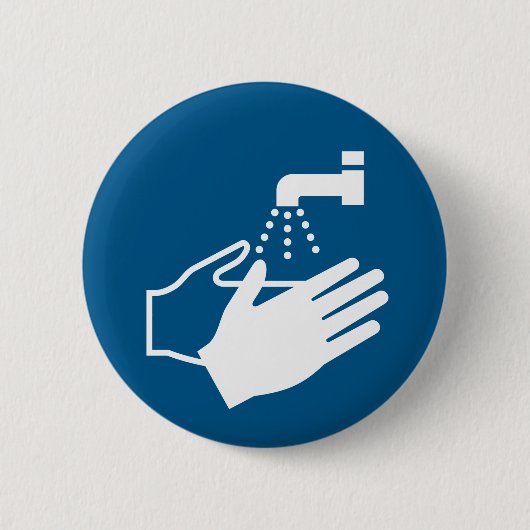 Händezeichnen abwaschen button (Vorderseite)