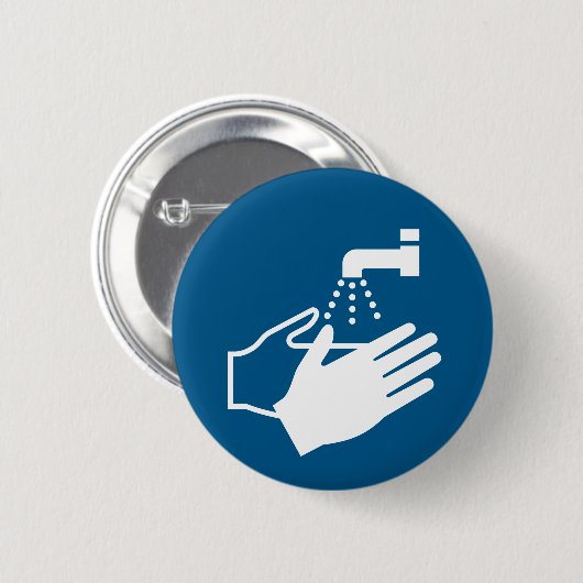 Händezeichnen abwaschen button (Vorne & Hinten)