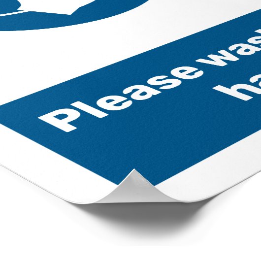 Händezeichnen abwaschen poster (Ecke)