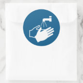 Händezeichnen abwaschen runder aufkleber (Tasche)