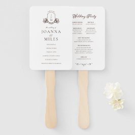 Handfächer für das Vintage Botanische Monogramm