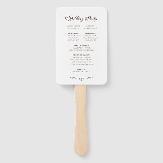 Handfächer für das Vintage Botanische Monogramm (Rückseite)