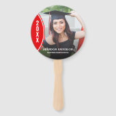 Handfächer für Foto in Rot und Weiß (Rückseite)