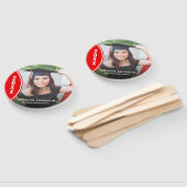 Handfächer für Foto in Rot und Weiß (Non-assembled)