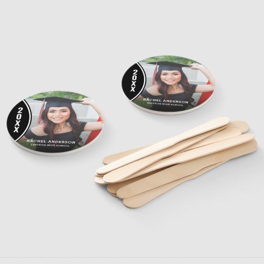 Handfächer für Foto in Schwarz und Weiß (Non-assembled)