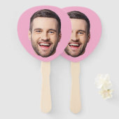 Handfächer, Junggeselinnen-Abschied nach Maß rosa Fächer (Vorne und Hinten)