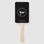 Handfächer mit Logo für die Werbeaktion | Schwarz (Rückseite)