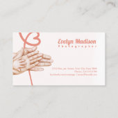 Handfamilienneugeborene g7678 visitenkarte (Rückseite)