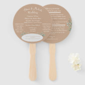 Handfan für benutzerdefinierte Hochzeitprogramme Fächer (Vorne und Hinten)