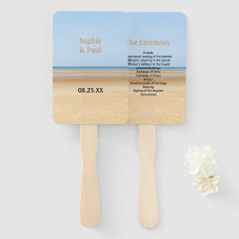 Handfan für das Hochzeitsprogramm am Strand Fächer