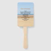 Handfan für das Hochzeitsprogramm am Strand Fächer (Rückseite)