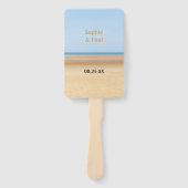 Handfan für das Hochzeitsprogramm am Strand Fächer (Vorderseite)