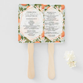Handfans für Citrus und Mint Wedding Fächer