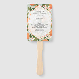 Handfans für Citrus und Mint Wedding Fächer