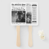 Handfans für Gedenkveranstaltungen, Beerdigungsfon Fächer (Vorne und Hinten)