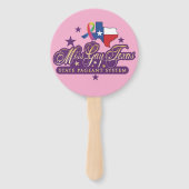Handfans mit dem Logo "Miss Gay Texas Staat" Fächer (Rückseite)