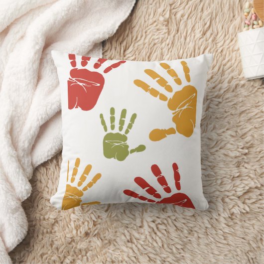 Handfarbe Kissen (Decke)