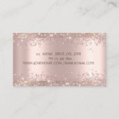 Handfarbe Lotus Rose Gold Glitzer Staub Yoga Visitenkarte (Rückseite)